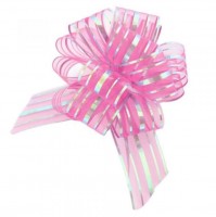 Stuha stahovací - organza LUX - 5/135 cm neon růžová - 161618