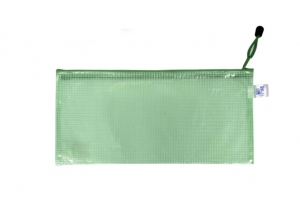 Síťovaná obálka se zipem DL - zelená - 2-321