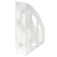 Stojan na spisy A4 - transparentní - bílá - 10167443