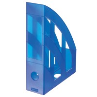 Stojan na spisy - box A4 - transparentní - modrá - 10095255
