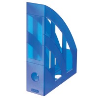Stojan na spisy A4 - transparentní - modrá - 10095255