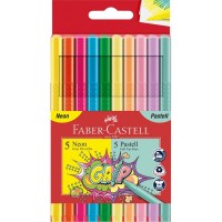 Dětské fixy Faber-Castell - Grip - Neon & Pastell - 10 ks - 0081/1553120