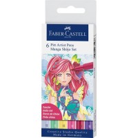 Popisovače Faber-Castell - Pitt Artist Pen - Manga Shojo - 6 ks - 0074/167155