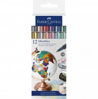 Popisovače Faber-Castell - Metallic - 12 ks - 0074/1607130