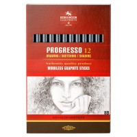 Grafitová tužka v laku - Progresso - černá 8B - 8911