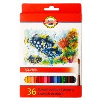 Souprava akvarelových pastelek - Ryby - 36 ks - 3719