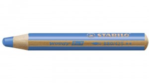 Pastelka, vodovka & voskovka v jednom - STABILO woody 3 in 1 - 1 ks - modrá