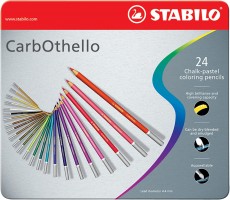 Křídové pastelky Stabilo - CarbOthello - 24 ks v kovovém boxu - 1424-6