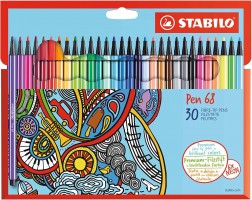 Prémiové vláknové fixy - STABILO Pen 68 - 30 ks