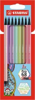 Prémiové vláknové fixy - STABILO Pen 68 - 8 ks sada - 8 různých barev