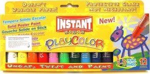 Tuhé temperové barvy Playcolor - 12 ks