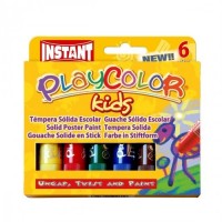 Tuhé temperové barvy - Playcolor - 6 ks
