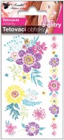 Tetovací obtisky s glitry - Květiny - 16015