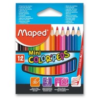 Pastelky Maped - Color'Peps Mini - trojboké - 12 barev - 9832500