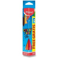 Pastelky Maped - Color'Peps - 12 barev + ořezávátko - 9183213