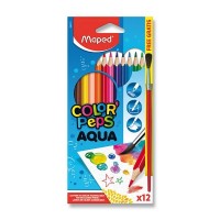 Pastelky Maped - Color´Peps Aqua - 12 barev + štětec
