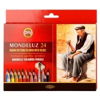 Souprava akvarelových pastelek Mondeluz - 24 ks - 3711