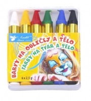 Barvy na obličej a tělo - 6 ks - 6588