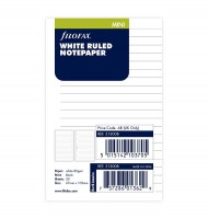 Náplň do diáře Filofax - mini - bílé linkované papíry - 513008