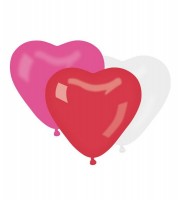 Balónky nafukovací - malé srdce - pastelové barvy - 100 ks