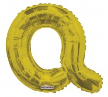 Fóliový balónek 35 cm - písmeno Q - zlatý - K35085-14S