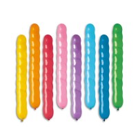 Balónek nafukovací, dlouhá spirála - pastelové barvy - 100 ks