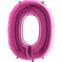Balónek fóliový 102 cm - číslice 0 - růžový - WPINK 0