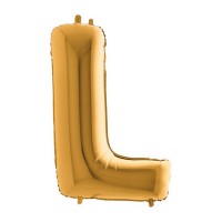 Balónek fóliový 102 cm - písmeno L - zlatý - WGOLD L