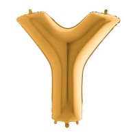 Fóliový balónek 102 cm - písmeno Y - zlatý - WGOLD Y