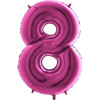 Fóliový balónek 102 cm - číslice 8 - růžový - WPINK 8