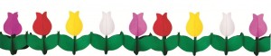 Girlanda papírová  - tulipán - 9022