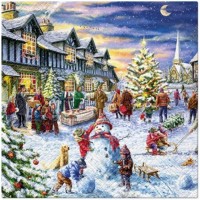 Vánoční ubrousky PAW L - Christmas Market - SDL 230700