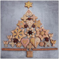 Vánoční ubrousky PAW L - Gingerbread Tree - SDL019100