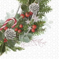 Vánoční ubrousky Daisy L - Xmas Wreath - SD_GW_017801