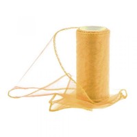 Organza obšitá 12cm/9m - béžová - 240017