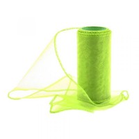 Organza obšitá 12cm/9m - sv. zelená - 240031