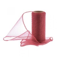 Organza obšitá 12cm/9m - tmavá bordó - 240067
