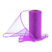 Organza obšitá 12cm/9m - fialová - 240044