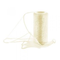 Organza obšitá 12cm/9m - krémová - 240003