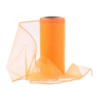 Organza obšitá 12cm/9m - oranžová - 240013