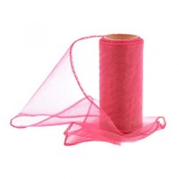 Organza obšitá 12cm/9m - korálová - 240058