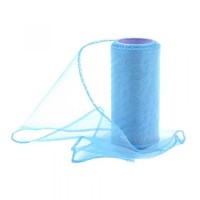 Organza obšitá 12cm/9m - ledově modrá - 240022
