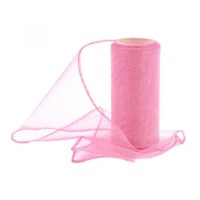 Organza obšitá 12cm/9m - růžová - 240047