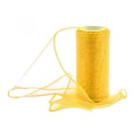 Organza obšitá 12cm/9m - žlutá - 240011