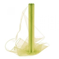Organza obšitá 40cm/9m - olivová - 242033