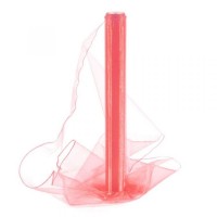 Organza obšitá 40cm/9m - korálová - 2058
