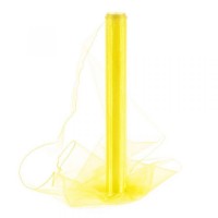Organza obšitá 40cm/9m - citrónová - 242081