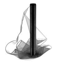 Organza obšitá 40cm/9m - černá - 242080
