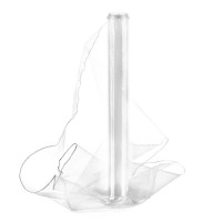 Organza obšitá 40cm/9m - bílá - 242001