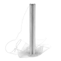 Organza obšitá 40cm/9m - stříbrná - 242019